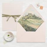 "A7 Fine Art Envelope Liners // Castle on a Hill (Set of 25)" - Envelope Liners in green by Clover and Lamb