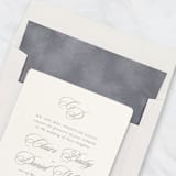 "Gray Velvet Envelope Liners for 5 x 7 Invitations (Set of 10)" - Envelope Liners in gray by Caroline Russo