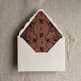 "Versailles Nocturne Rust envelope liner for A7 euro flap envelope | pack of 10" - Envelope Liners in copper by Ivory Invitations
