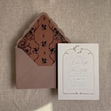 "Versailles Nocturne Rust envelope liner for A7 euro flap envelope | pack of 10" - Envelope Liners in copper by Ivory Invitations