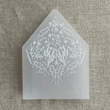 "White ink English botanical garden print liner for A7 euro flap envelope | pack of 10" - Envelope Liners in white by Ivory Invitations