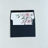 "Dusty Rose Floral Envelope Liner | Set of 10" - Envelope Liners in pink by Eva Friesen