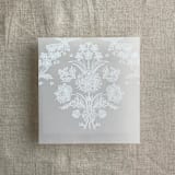 "Venetian lace white ink printed vellum envelope liner for A7 square flap envelope | pack of 10" - Envelope Liners in white by Ivory Invitations