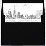 "Indianapolis Skyline Envelope Liner with custom text/saying | Set of 10 | For 5x7 Minted Square Flap Envelope" - Envelope Liners in white by Kimee Meyer
