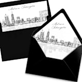 "Indianapolis Skyline Envelope Liner with custom text/saying | Set of 10 | For 5x7 Minted Square Flap Envelope" - Envelope Liners in white by Kimee Meyer