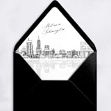 "Indianapolis Skyline Envelope Liner with custom text/saying | Set of 10 | For 5x7 Minted Square Flap Envelope" - Envelope Liners in white by Kimee Meyer