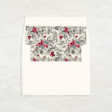 "A7 Envelope Liners Square Flap // Holiday Toile (Set of 25)" - Envelope Liners in red by Clover and Lamb
