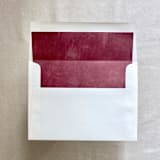 "A7 Envelope Liners Fresco Texture Square Flap in Ruby Red | Pack of 10" - Envelope Liners in red by Renée Stramel
