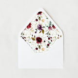 "Burgundy Gold Florals | Set of 25 Euro Envelope Liners" - Envelope Liners in purple by Nikki Turner