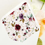 "Burgundy Gold Florals | Set of 25 Euro Envelope Liners" - Envelope Liners in purple by Nikki Turner