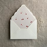 "Sweet cherries envelope liner for A7 euro flap envelope | pack of 10" - Envelope Liners in multicolorassorted-colors by Ivory Invitations