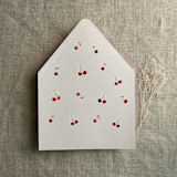 "Sweet cherries envelope liner for A7 euro flap envelope | pack of 10" - Envelope Liners in multicolorassorted-colors by Ivory Invitations