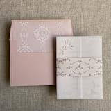 "grace floral white vellum envelope liner for A7 square flap envelope | pack of 10" - Envelope Liners in white by Ivory Invitations