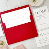 "A7 Envelope Liners Pink Cute Hearts Square Flap (set of 10)" - Envelope Liners in pink by Design by Laney