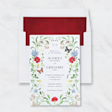 "Red Velvet Envelope Liners for 5 x 7 Cards (Set of 10)" - Envelope Liners in red by Caroline Russo