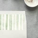 "Green Stripe Watercolor Envelope Liner | Set of 10" - Envelope Liners in green by Cotton and Bow