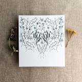 "Forest green English botanical garden floral envelope liner for A7 square flap envelope | pack of 10" - Envelope Liners in green by Ivory Invitations