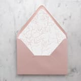 "A7 Envelope Liners Pink Flower Sketch (set of 10)" - Envelope Liners in pink by Design by Laney