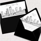 "Tampa Bay Florida Skyline Envelope Liner with custom text/saying | Set of 10 | For 5x7 Minted Square Flap Envelope" - Envelope Liners in white by Kimee Meyer