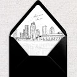 "Tampa Bay Florida Skyline Envelope Liner with custom text/saying | Set of 10 | For 5x7 Minted Square Flap Envelope" - Envelope Liners in white by Kimee Meyer