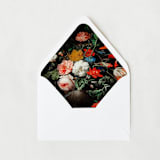 "Romantic Black Floral | Set of 25 Euro Envelope Liners" - Envelope Liners in multicolor by Nikki Turner