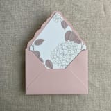 "Antique hydrangea mauve liner for A7 euro flap envelope | pack of 10" - Envelope Liners in pink by Ivory Invitations
