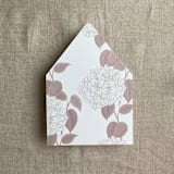 "Antique hydrangea mauve liner for A7 euro flap envelope | pack of 10" - Envelope Liners in pink by Ivory Invitations