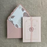 "Antique hydrangea mauve liner for A7 euro flap envelope | pack of 10" - Envelope Liners in pink by Ivory Invitations