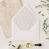 "Green Watercolor Garden Trellis | 25 Euro Envelope Liners" - Envelope Liners in green by Nikki Turner