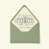 "Custom Venue Illustration Envelope Liner | Set of 10" - Envelope Liners in multicolorassorted-colors by Paper Haven