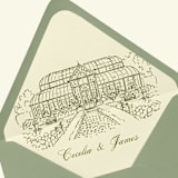 "Custom Venue Illustration Envelope Liner | Set of 10" - Envelope Liners in multicolorassorted-colors by Paper Haven