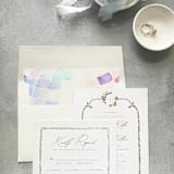 "Disco Ball Watercolor Square Envelope Liner | Set of 10 | For 5x7” invitations " - Envelope Liners in multicolor by Cotton and Bow
