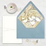 "A7 Fine Art Envelope Liners // Darling Ducks (Set of 25)" - Envelope Liners in green by Clover and Lamb