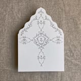 "grace floral mocha envelope liner for A7 euro flap envelope | pack of 10" - Envelope Liners in brown by Ivory Invitations