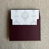 "grace floral mocha envelope liner for A7 square flap envelope | pack of 10" - Envelope Liners in brown by Ivory Invitations