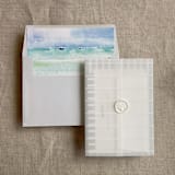 "Kai Seaside printed liner for A7 square flap envelope | pack of 10" - Envelope Liners in multicolorassorted-colors by Ivory Invitations