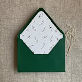 "Holiday candy cane printed printed envelope liner for A7 euro flap envelope  | pack of 10" - Envelope Liners in red by Ivory Invitations