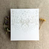 "Oyster English botanical garden floral envelope liner for A7 square flap envelope | pack of 10" - Envelope Liners in gray by Ivory Invitations