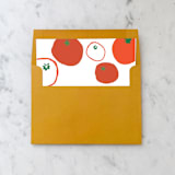 "A7 Envelope Liners Italian Tomatoes Square Flap (set of 10)" - Envelope Liners in red by Design by Laney