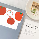 "A7 Envelope Liners Italian Tomatoes Square Flap (set of 10)" - Envelope Liners in red by Design by Laney