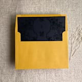 "Versailles Nocturne Black envelope liner for A7 square flap envelope | pack of 10" - Envelope Liners in black by Ivory Invitations
