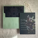 "Versailles Nocturne Black envelope liner for A7 square flap envelope | pack of 10" - Envelope Liners in black by Ivory Invitations