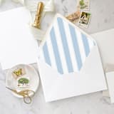 "A7 Envelope Liners Dusty Blue Nautical Stripes (set of 10)" - Envelope Liners in blue by Design by Laney