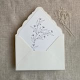 "Jessica minimalist navy envelope liner for A7 euro flap envelope | pack of 10" - Envelope Liners in blue by Ivory Invitations