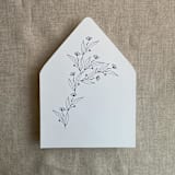 "Jessica minimalist navy envelope liner for A7 euro flap envelope | pack of 10" - Envelope Liners in blue by Ivory Invitations