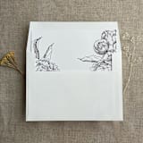 "Black Etched grand peony vintage floral envelope liner for A7 square flap envelope | pack of 10" - Envelope Liners in black by Ivory Invitations