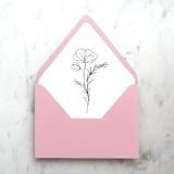 "A7 Envelope Liners Modern Line Art Flower (set of 10)" - Envelope Liners in black by Design by Laney