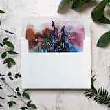 "Gentle Night Watercolor Envelope Liner | Set of 10" - Envelope Liners in blue by Campofiore Paper Studio