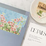 "A7 Envelope Liners Blue and Pink Florals Square Flap (set of 10)" - Envelope Liners in pink by Design by Laney