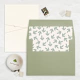 "A7 Envelope Liners Square Flap // Dancing Pines (Set of 25)" - Envelope Liners in green by Clover and Lamb